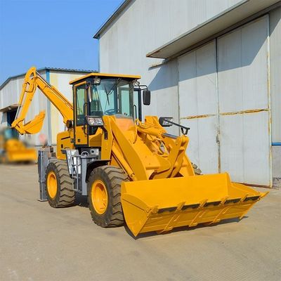 Compacto 4x4 chinês Mini Backhoe Loader com BOXINHUASHENG bomba hidráulica
