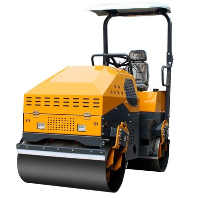 560 mm Diâmetro do tambor 2 toneladas Compacto Hidráulico Duplo Liso Tambor Vibratório Rod Roller
