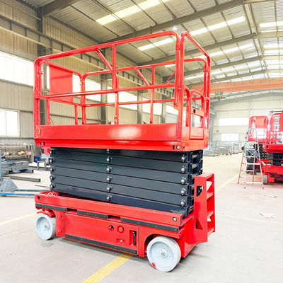 320 kg Capacidade de carga nominal Plataforma de elevação de tesoura hidráulica autopropulsada personalizada com roda de borracha
