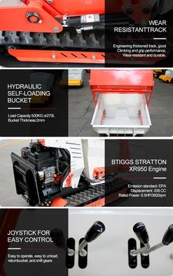 800 kg Capacidade MINI Dumper 1480 x 832 x 1344 mm Dimensão para canteiro de obras