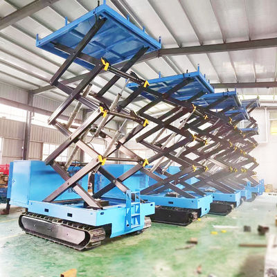 Plataforma de elevação de tesoura elétrica móvel de extensão de 900 mm para carregador de peso de 2000 kg em trabalho
