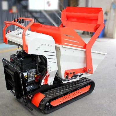 800 kg Capacidade de carga Mini Crawler Dumper com motor de 6,5 HP e fluxo hidráulico de 28,8 L