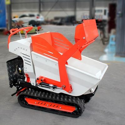 800 kg Capacidade de carga Mini Crawler Dumper com motor de 6,5 HP e fluxo hidráulico de 28,8 L
