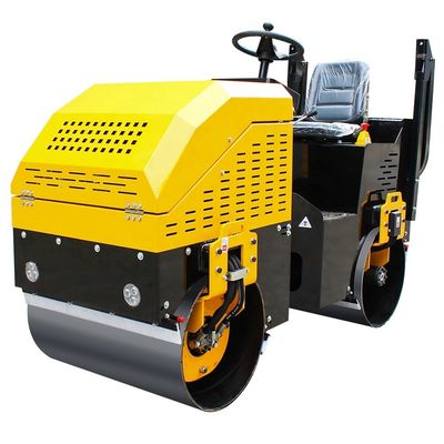 Compactor de rolos vibratórios de tambor duplo de 1 tonelada para compactação de solo em instalações de fabricação