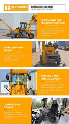 Versátil 1 Ton Backhoe Loader e Mini Backhoe removível para suas necessidades de construção