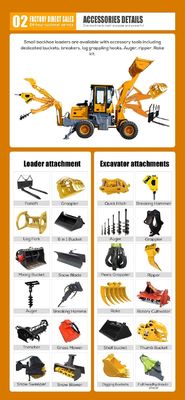Versátil 1 Ton Backhoe Loader e Mini Backhoe removível para suas necessidades de construção