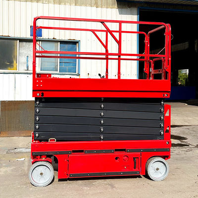 Altura mínima 1700 mm Plataforma de elevação de tesouras móveis autopropulsadas para limpeza de vidro