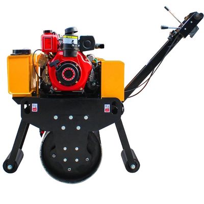 11KW caminhar atrás Mini 500Kg tambor único mão Asfalto pequenos rolos Tandem compactador