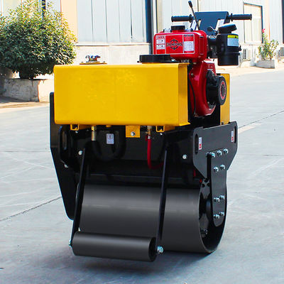 11KW caminhar atrás Mini 500Kg tambor único mão Asfalto pequenos rolos Tandem compactador