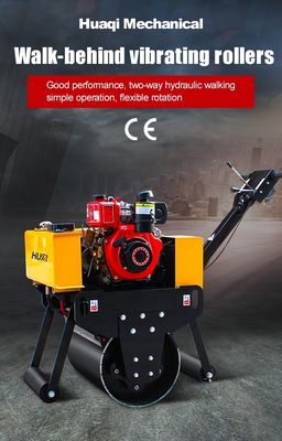 11KW caminhar atrás Mini 500Kg tambor único mão Asfalto pequenos rolos Tandem compactador