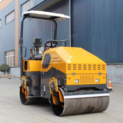 Compactador de estrada de vibração hidráulica de 3 toneladas com duplo tambor para suavidade e compactação