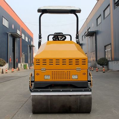 Compactador de estrada de vibração hidráulica de 3 toneladas com duplo tambor para suavidade e compactação