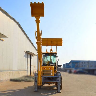 Compacto 4x4 chinês Mini Backhoe Loader com BOXINHUASHENG bomba hidráulica