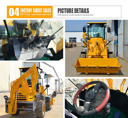 4x4 Mini Backhoe Loader com alta eficiência operacional e BOXINHUASHENG bomba hidráulica