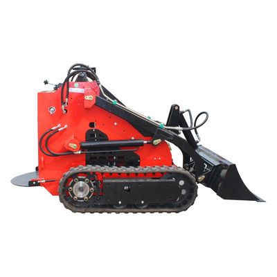 Caminhe atrás do Crawler Mini Skid Steer Loader com trilhas de borracha e 380 kg de capacidade de balde
