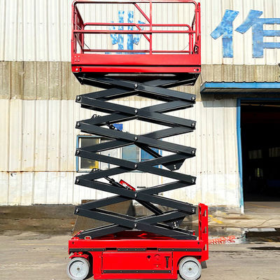 2400*1170mm Plataforma aérea Elevador de tesoura elétrica hidráulica com 18 canais de aço