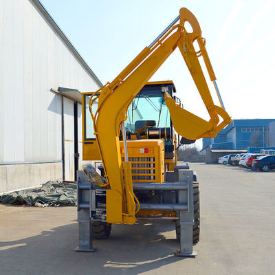 HQ-WZ-20-28 Mini Excavadora Carregadora de Escavação com 37 KW e 500 mm Min. Raio de Viração