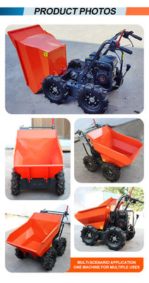 Retorno de corda de puxa manual Iniciar Mini Dumper Truck com potência do motor de gasolina e 125L Balde