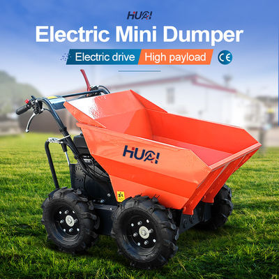 Retorno de corda de puxa manual Iniciar Mini Dumper Truck com potência do motor de gasolina e 125L Balde