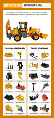 Trabalho de construção de backhoe carregador HQ-WZ-25-30 com tamanho pequeno e projeto profissional