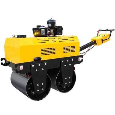 Mini 0,5 Ton Double Drum Vibrating Road Roller Compactor com bomba hidráulica Kawasaki