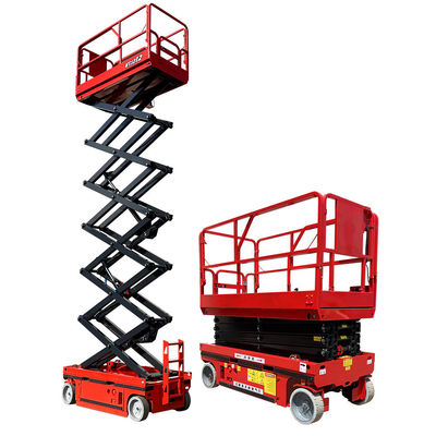 12m 320kg Elevador de tesoura autopropulsado para plataforma de trabalho aéreo de construção de estufa