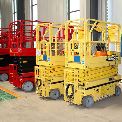 12m 320kg Elevador de tesoura autopropulsado para plataforma de trabalho aéreo de construção de estufa