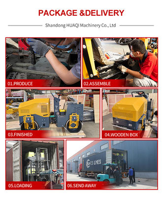 CHANGCHAI Motor Vibração hidráulica 1500kg Mini Road Roller Compactor para estradas suaves