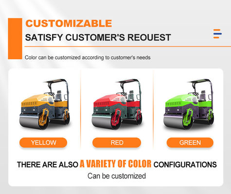 CHANGCHAI Motor Vibração hidráulica 1500kg Mini Road Roller Compactor para estradas suaves
