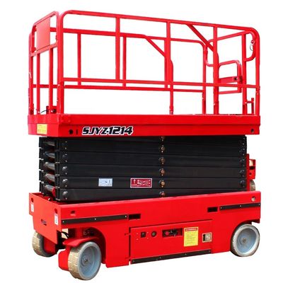 48V/4.5kw Potência do motor 320kg Carga nominal Roda hidráulica plataforma de elevação móvel de tesoura