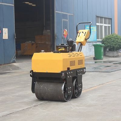 Diâmetro do tambor de 425 mm Pequeno 0,5 toneladas Dobro tambor rodoviário rolante diesel compactador de asfalto