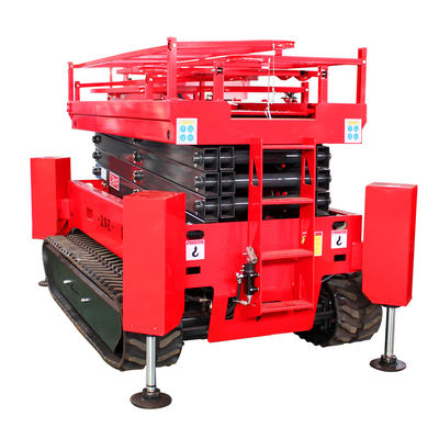 Elevador de tesoura para roteiros ao ar livre com capacidade de 320 kg e plataforma estendida