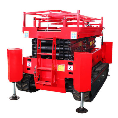 Elevador de tesoura para roteiros ao ar livre com capacidade de 320 kg e plataforma estendida