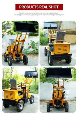 Pequena Agricultura 850 kg Electric Mini Front End Compacto Bateria Wheel Loader com acessível