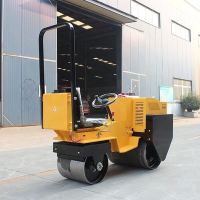 1 tonelada caminhada de tambor duplo por trás da estrada rolante compactador de solo rolantes para construção de estradas