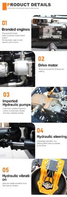 35KN Exciting Force Single/Double Drum Mini Road Roller para manutenção de estradas de terra