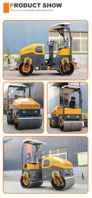 35KN Exciting Force Single/Double Drum Mini Road Roller para manutenção de estradas de terra