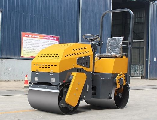 Compactor de rolos rodoviários de tambor duplo de pequena dimensão de 1,5-2 toneladas com modo de vibração hidráulica