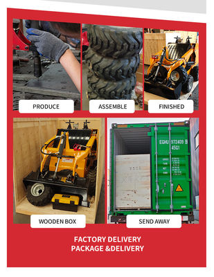 Potente Mini Skid Steer Loader de 500 kg com pista de 15,7 kW e potência máxima de 17,1 kW