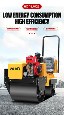 Mini compactador de rolos vibratórios de tambor duplo para compactação de asfalto 0,7Ton