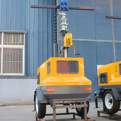 220v Voltagem de entrada Motor diesel Trailer Power Led Light Tower com design portátil