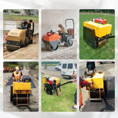 Máquina de compactação de solo portátil de 600 mm de largura com capacidade de tanque de combustível de 2,5 l