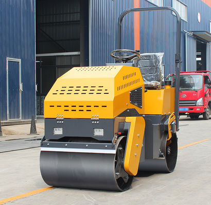 Compactor de asfalto vibrante de 1 tonelada com rolos de tambor duplo e motor ChangchaiL12
