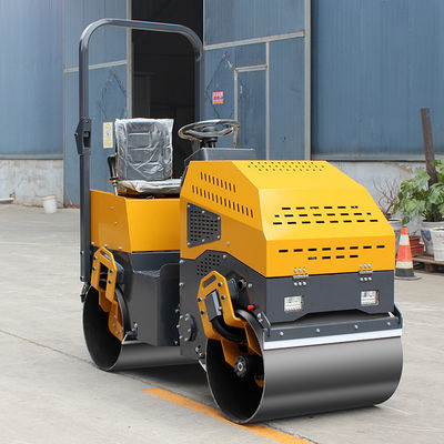 Compactor de asfalto vibrante de 1 tonelada com rolos de tambor duplo e motor ChangchaiL12