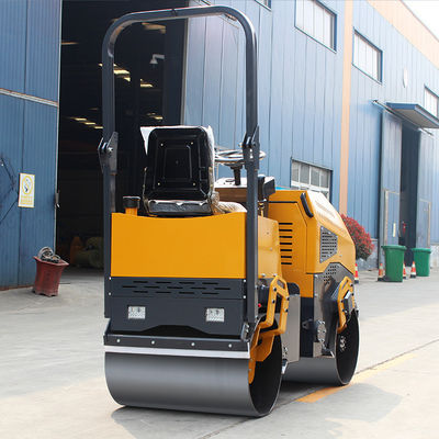 Compactor de asfalto vibrante de 1 tonelada com rolos de tambor duplo e motor ChangchaiL12