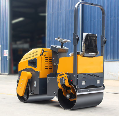 Compactor de asfalto vibrante de 1 tonelada com rolos de tambor duplo e motor ChangchaiL12