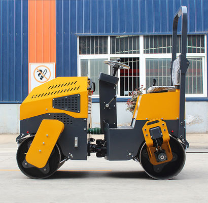 Compactor de asfalto vibrante de 1 tonelada com rolos de tambor duplo e motor ChangchaiL12