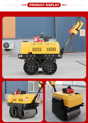 0.5 Ton Walk Behind Double Drum Vibratory Roller Road Roller com ponto de venda único