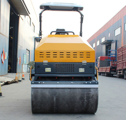 Huade Hydraulic Pump HQ-YL1200 3 toneladas Duplo Tambor Vibratório Mini Road Roller Compactor