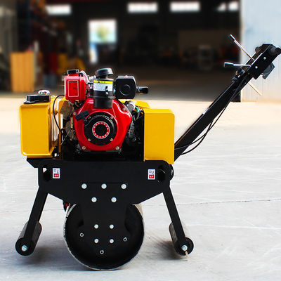 Caminhe atrás do compactador de rolos vibratórios de tambor duplo e único com frequência de vibração de 70 Hz